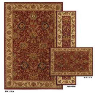   Butter Red 8 ft. x 10 ft. 3 Piece Rug Set 299521 