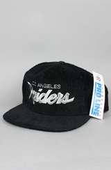 Vintage Deadstock Los Angeles Raiders Snapback HatCorduroy  Karmaloop 