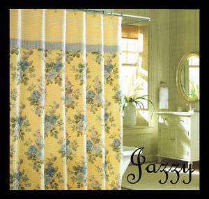 New Laura Ashley Caroline Fabric Shower Curtain  