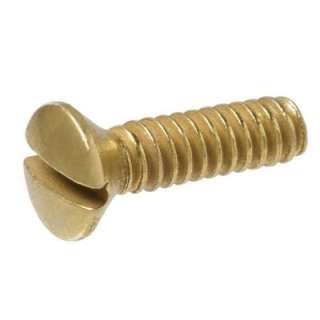 Crown Bolt Brass #6 32 X 1 In. Oval Head Slotted Drive Machine Screws 