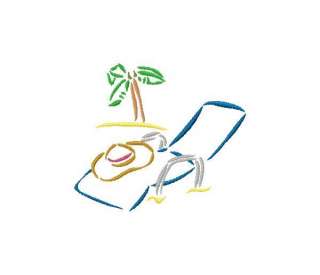 Outline Summer Time 10 Machine Embroidery Designs 4x4  