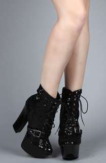 Sole Boutique The Anne XIV Shoe in Black Glitter  Karmaloop 