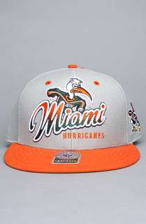 47 Brand Hats The Miami Hurricanes Gray Tricky Lou MVP Snapback Hat in 