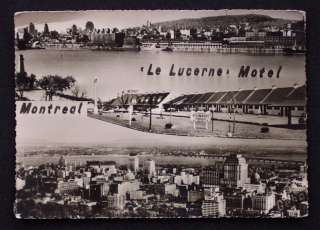 RPPC 1950s? La Lucerne Motel NICE Town View Montreal QC  