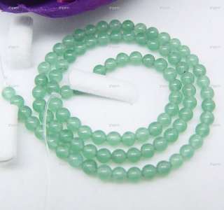 FREE S&H natural round 6mm green donglin jade loose beads gem stone 