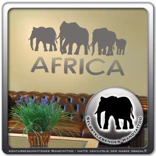 Wandtattoo Afrika Elefant Sticker Deko Elefanten WT342  