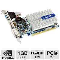 GIGABYTE GeForce 210 Video Card   1GB, DDR3, PCI Express 2.0 (x16 