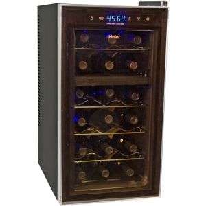 Haier HVTS18DABB 18 Bottle Dual Zone Wine Cooler With Touch Screen 