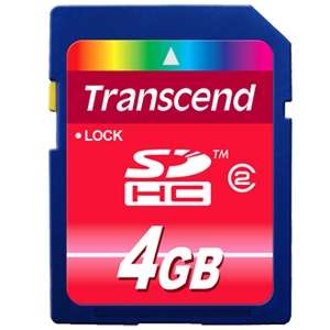 Transcend TS4GSDHC2 Class 2 SDHC Card   4GB 