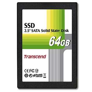 Transcend TS64GSSD25S M 64GB SATA 2.5 Solid State Hard Drive (MLC) at 