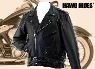 Solid Leather Motorcycle Jacket New Hawg Hides ® HH126 L, XL, 2XL 