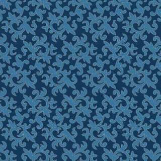 The Wallpaper Company 56 Sq.ft. Blue All Over Multi Swirl Print With 