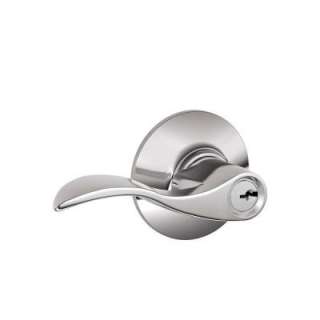 Schlage Accent Bright Chrome Keyed Entry Lever F51 ACC 625 at The Home 