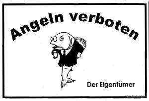 Angeln Verboten Schild 30 x 20 cm Neu   Angel  