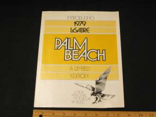 1979 Buick LeSabre Palm Beach Folder Sales Brochure  