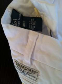 RALPH LAUREN Boys White Chino Dress Pants Seersucker Oxford POLO Shirt 