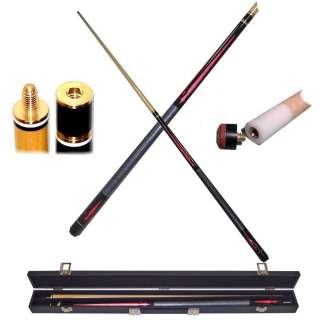 RED MONARCH 20 ounce Pool Cue Stick with Case, Billiards  