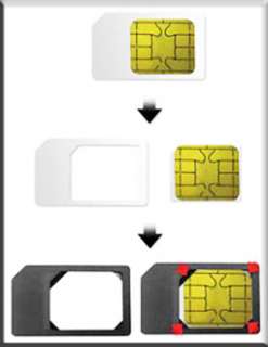 Ubest Micro Sim Karten Adapter Apple iPhone 3 4, iPad 2, Microsim Card 