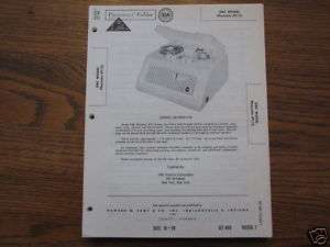 GBC Phonetic PT/12 Recorder Photofact Repair Manual  