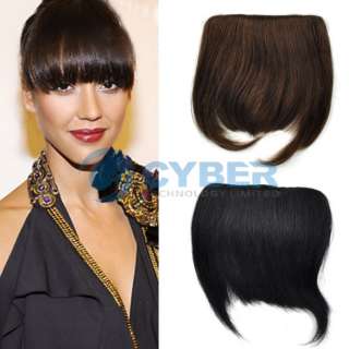 Clip in on Bang Fringe Human Hair Extensions Women New  
