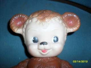 Vintage Sun Rubber Bear 1958 Squeaker Works GREAT CONDITION  