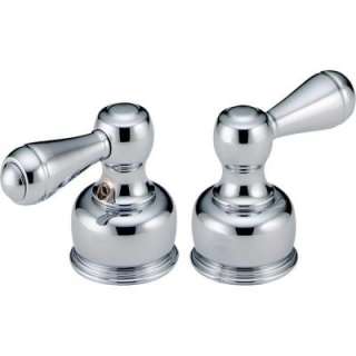 Delta Pair of Traditional Lever Handles in Chrome for 2 Handle Faucets 