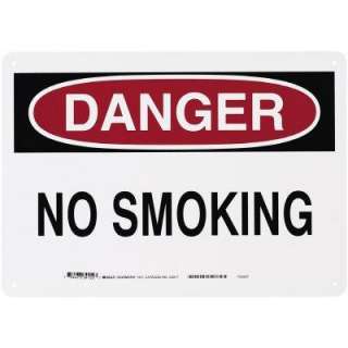 Brady 10 In. X 14 In. Fiberglass No Smoking Sign 47010 at The Home 