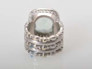 Doris Panos Lovely 18K White Gold Diamond Beryl Ring  