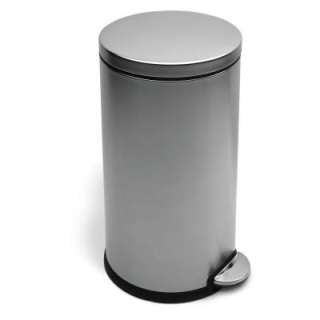   lt. Round Step Trash Can in Fingerprint Proof Brushed Stainless Steel