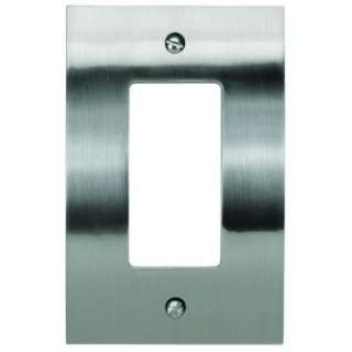   Zephyr CollectionMetal 1 Gang Brushed Nickel Single Rocker Wall Plate