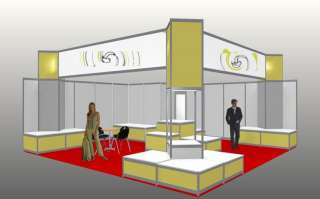 Messestand   Systemmessestand 7mx7m   Gebraucht   Eckstand  