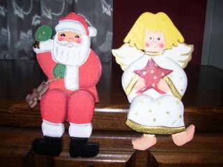 Kantenhocker Weihnachtsmann + Engel von TCM * handbemalt * Holz in 