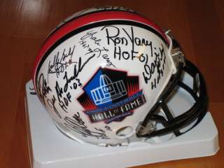 Pro Football Hall of Fame NFL Mini Helmet Signed by 14 HOFers  