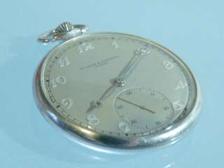 B540 Rare Antique Alcan Vacheron Constantin Aluminum Pocket Watch 1951 