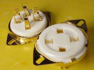 Premium 4 Pin Gold Ceramic Tube Socket 300B, 2A3  