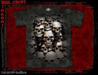 Shirt Skulbone Skull Crypt Gr.M Neu  