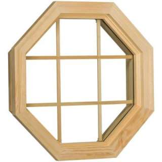 Century Wood Stationary Octagon Windows, 24 in. x 24 in., Unfinished 