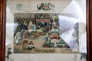   ANTIQUE CHROMOLITHOGRAPH THE CATS CIRCUS PUBLISHED BY E. NISTER LONDON