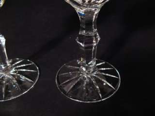 AMERICAN CUT CRYSTAL ELEANOR Pair (2) Wine Glasses  