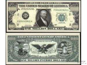 99 Patriot Million Dollar Bills  