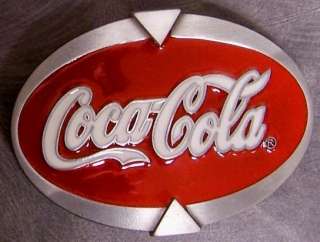 Pewter Belt Buckle Novelty Coca Cola logo NEW  