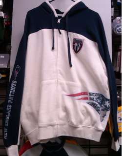 New England Patriots Embroidered Full Zip Sweatshirt Hoody  