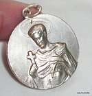 ANTIQUE SAINT EXPEDITUS SILVER PLATED MEDALLION. I COMBINE SHIPPING 