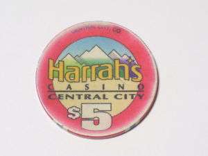 HARRAHS CENTRAL CITY COLORADO Casino Poker Chip R2  