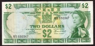FIJI 2 Dollars Banknote 1974 P 72b  