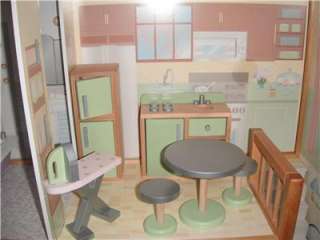 KidKraft So Suite Dreams Wood 3 Story Pastel Fully Furnished Dollhouse 