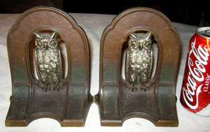 ANTIQUE CAST IRON BRONZE ARCHITECTURAL COLUMN POST BRADLEY HUBBARD OWL 