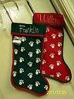 PET CHRISTMAS STOCKING PERSONALIZED IN RED OR GREEN