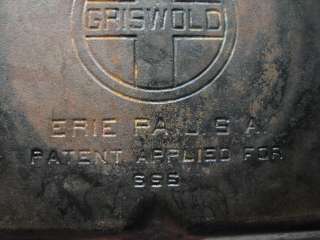 GRISWOLD COLONIAL BREAKFAST SKILLET 666 EGG CAST IRON  