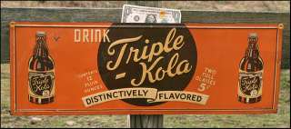 Embossed 5 cent Triple Kola Advertising Scioto Metal Sign Co. Kenton 